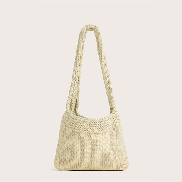 

Vintage Shoulder Bucket Bag, Beige