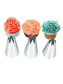 3入組裱花嘴套裝 - 銀色 - 查看 2