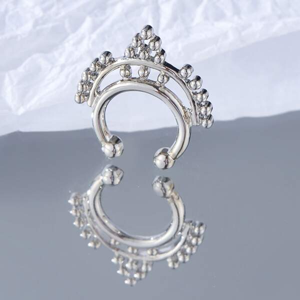 

Bead Decor Nose Ring, Silver