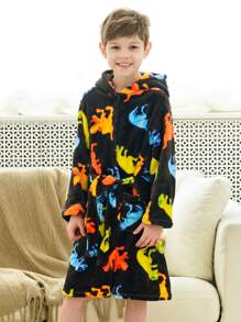 Đồ mặc nhà Trai Thắt lưng Nút Nghề thêu mép Túi Hoạt hình Dễ thương - Nhiều màu - Xem 3