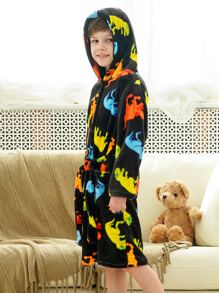 Đồ mặc nhà Trai Thắt lưng Nút Nghề thêu mép Túi Hoạt hình Dễ thương - Nhiều màu - Xem 4