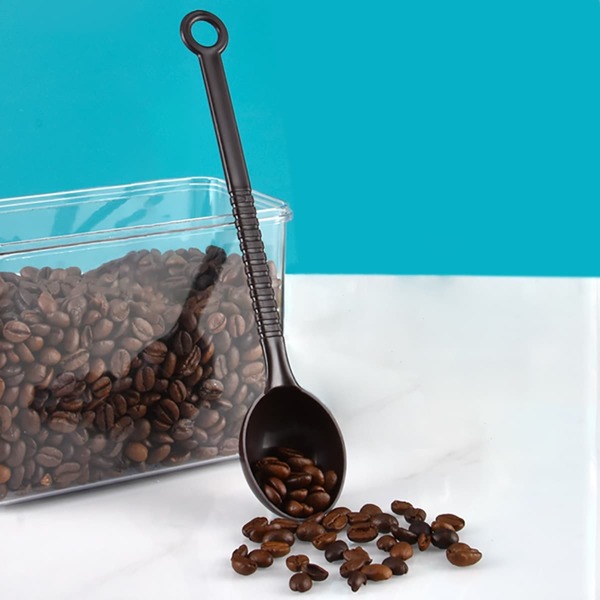 

5pcs Solid Color Coffee Spoon, Coffee brown