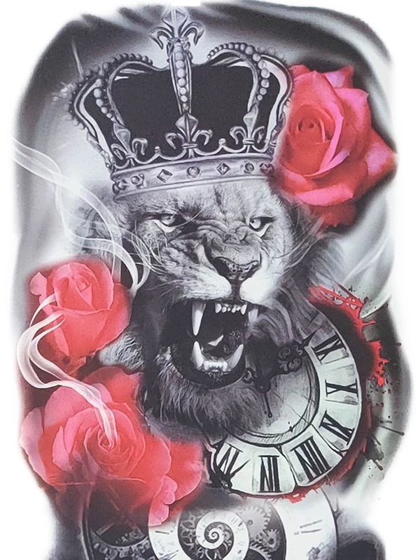 獅子和狼樣式紋身貼紙 Shein台灣