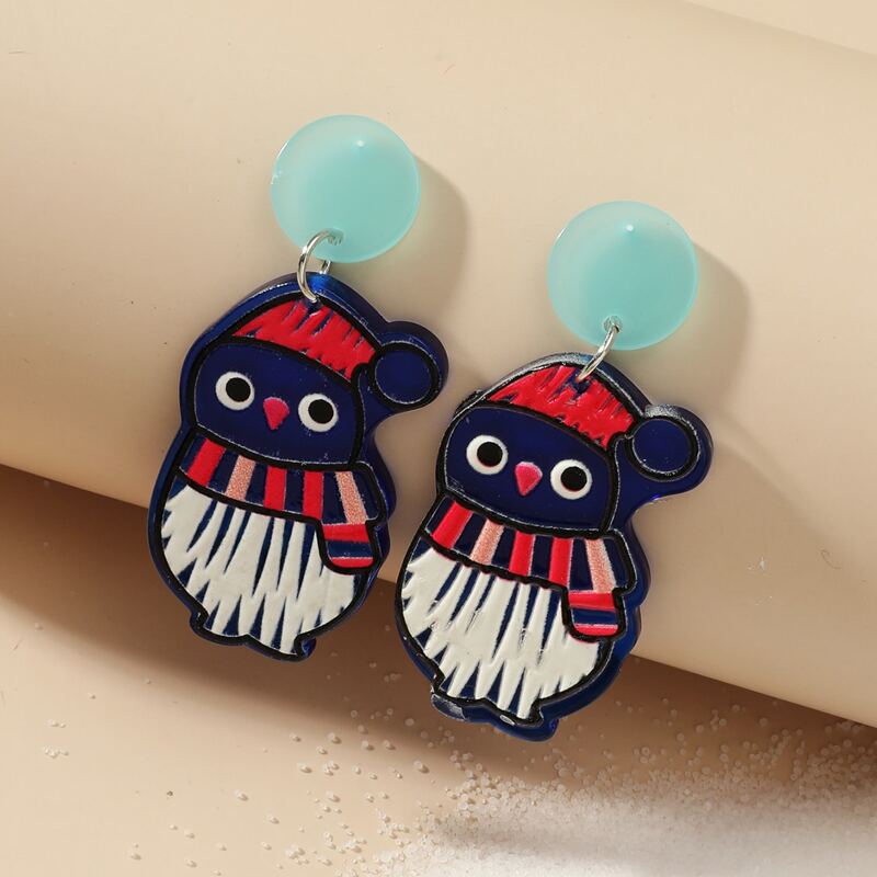 

Christmas Cartoon Graphic Drop Earrings, Multicolor