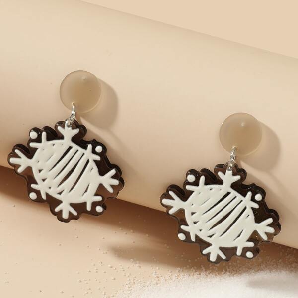 

Christmas Snowflake Drop Earrings, Multicolor