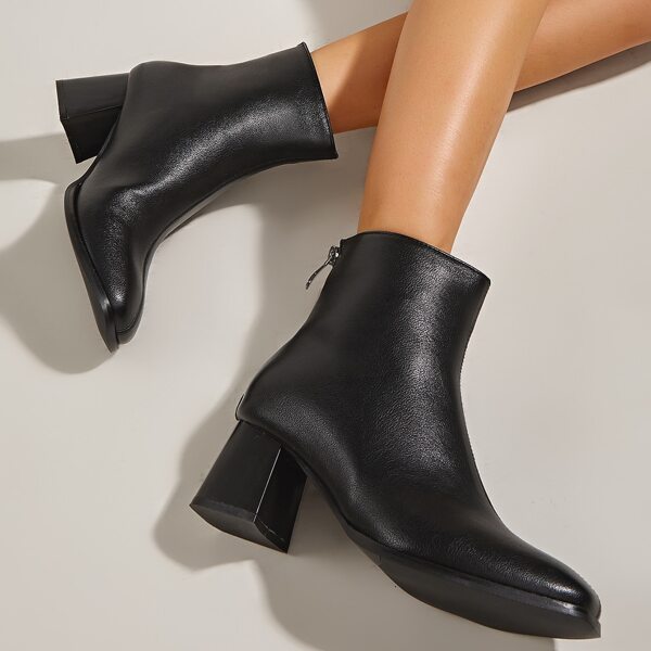 

Minimalist Side Zip Classic Boots, Black