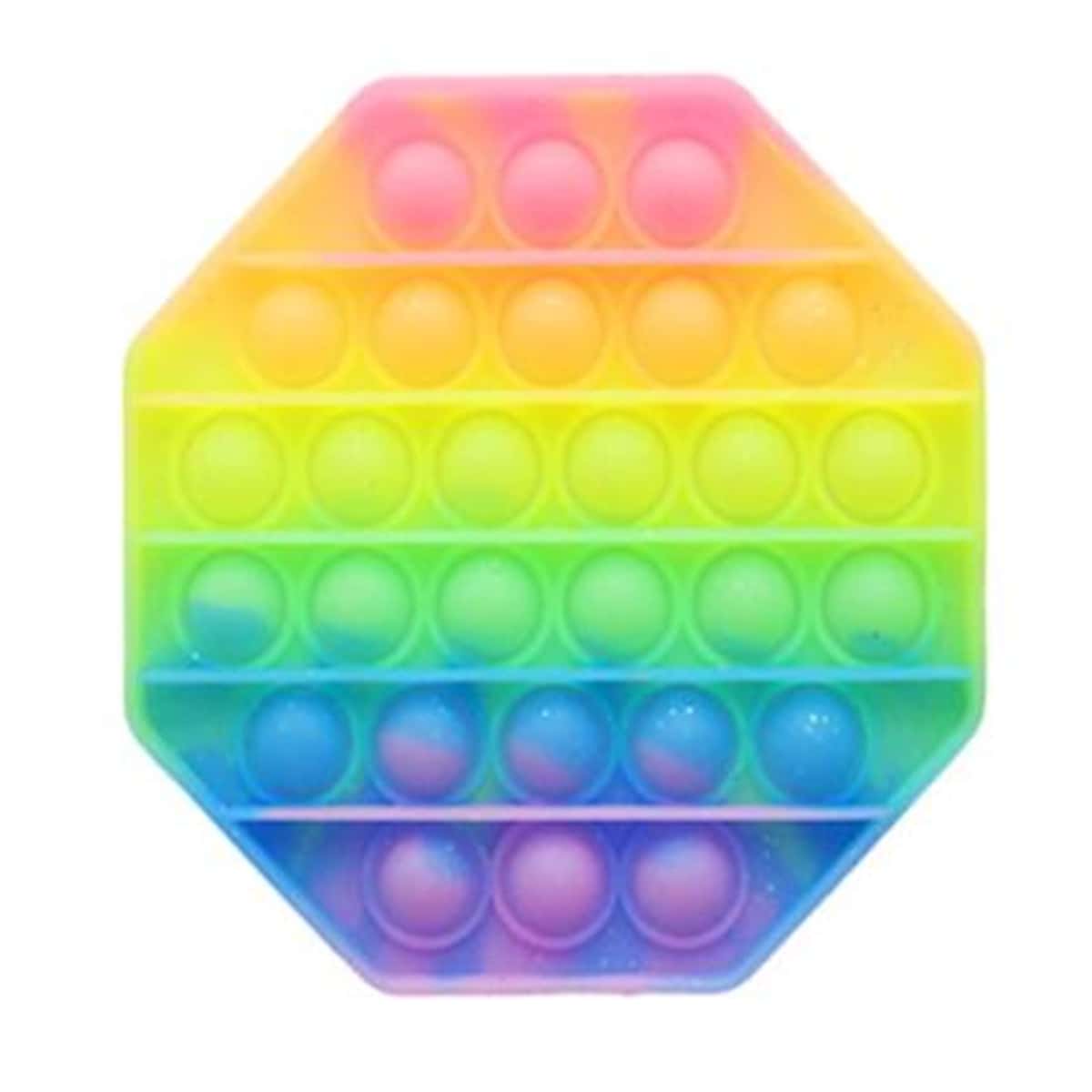 

1pc Octagon Push Pop Bubble, Multicolor