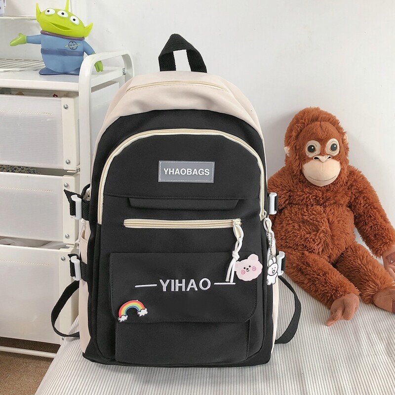 

Zip Front Backpack, Black