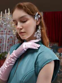 BRYAN PHANDANOUVONG Váy da PU khoét lưng có khóa kéo thiết kế - Màu xanh Cadet - Xem 4