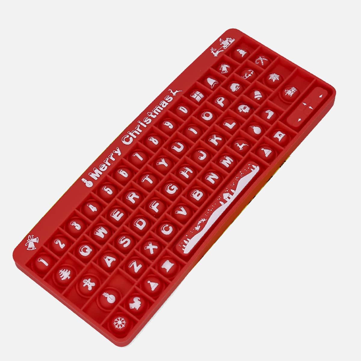 

Christmas Keyboard Shaped Push Pop Bubble, Multicolor