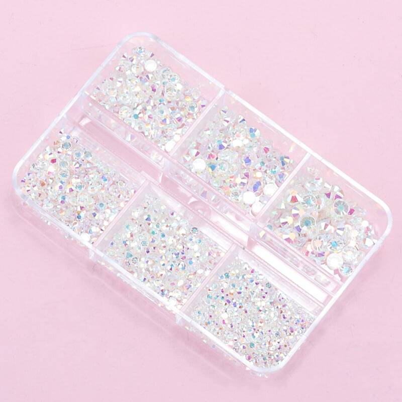 

1box Rhinestone Decor Nail Art Decoration, Multicolor