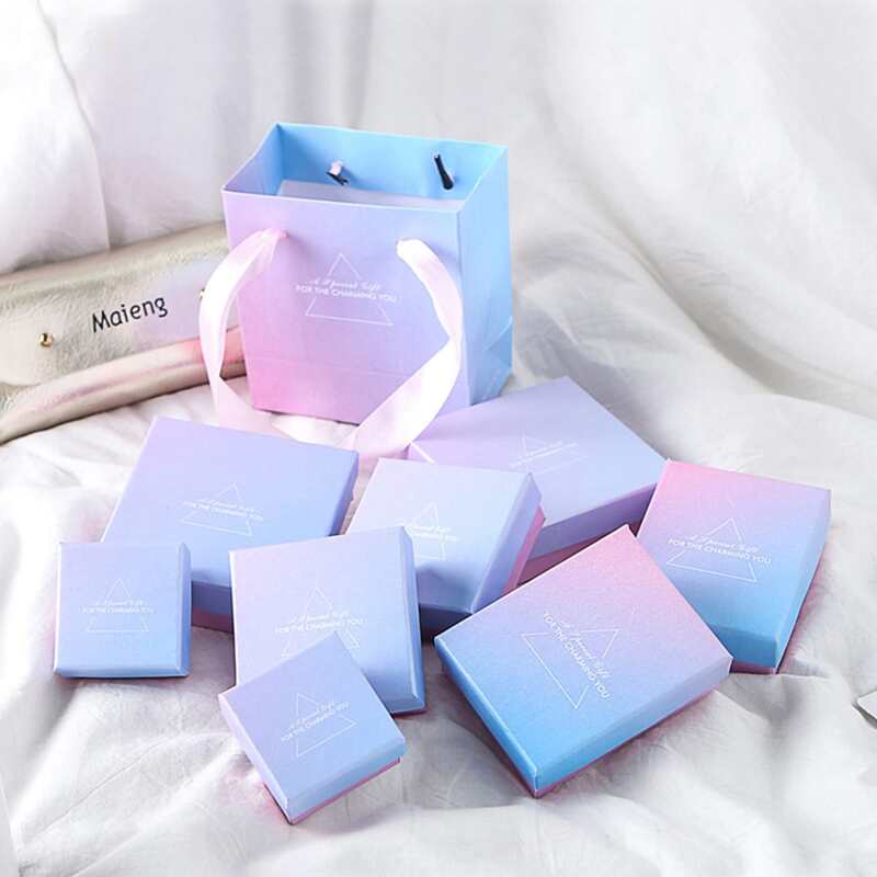 

1pc Jewelry Gift Box & 1pc Gift Bag, Multicolor