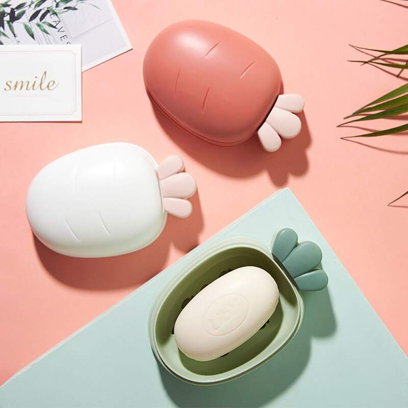 

1pc Carrot Shaped Random Color Soap Box, Multicolor