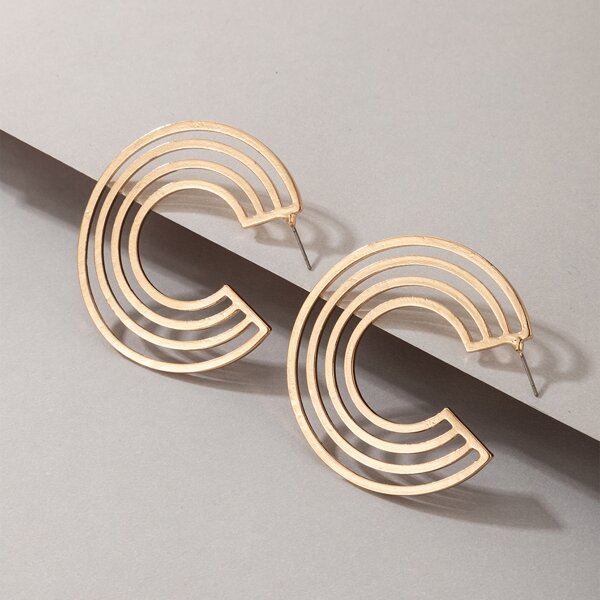 

Minimalist Drop Earrings, Gold
