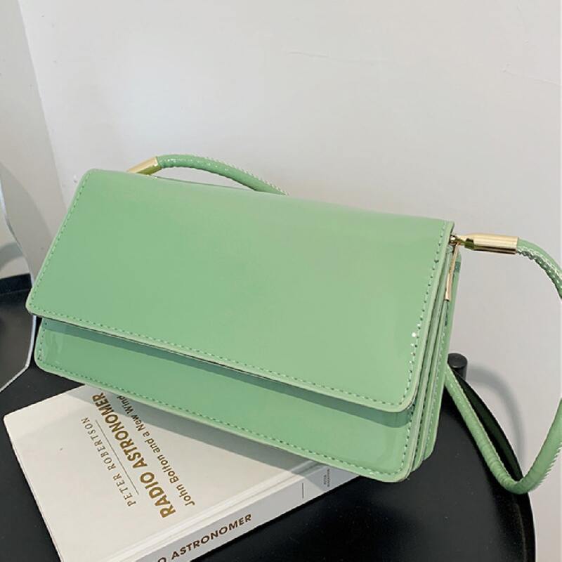 

Minimalist Flap Shoulder Bag, Green