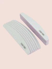 klimonla 5 件套指甲锉专业指甲锉可重复使用双面砂纸板（100/180 粒度）适用于家庭和沙龙使用的美甲工具、美甲用品、美甲工具、美甲工具、返校、指甲、按压指甲的美甲工具 - 灰色 - 查看 3
