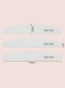 klimonla 5 件套指甲锉专业指甲锉可重复使用双面砂纸板（100/180 粒度）适用于家庭和沙龙使用的美甲工具、美甲用品、美甲工具、美甲工具、返校、指甲、按压指甲的美甲工具 - 灰色 - 查看 5