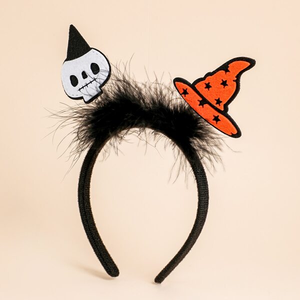 

Halloween Skull Decor Headband, Black