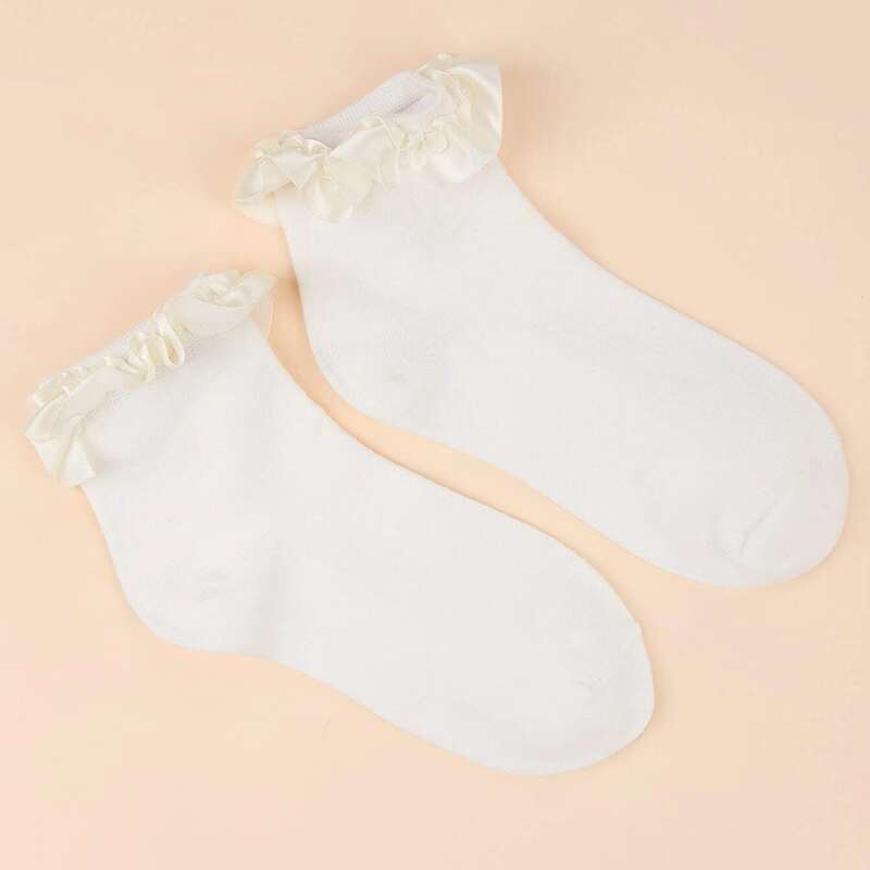 

Simple Crew Socks, White
