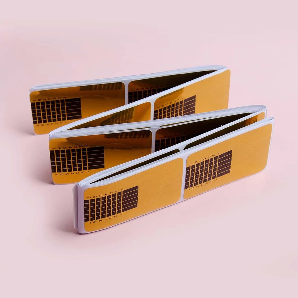 

100pcs Nail Extension Guide Paper Form, Gold