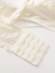 LUVLETTE Lace Padded Triangle Bralet - White - View 9