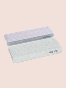 klimonla 10入組簡約風指甲銼 - 灰色 - 查看 2