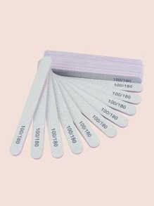 klimonla 10入組簡約風指甲銼 - 灰色 - 查看 3