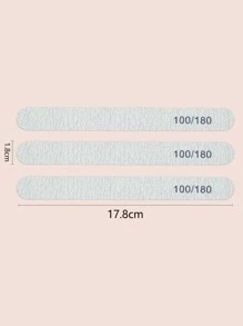 klimonla 10入組簡約風指甲銼 - 灰色 - 查看 5