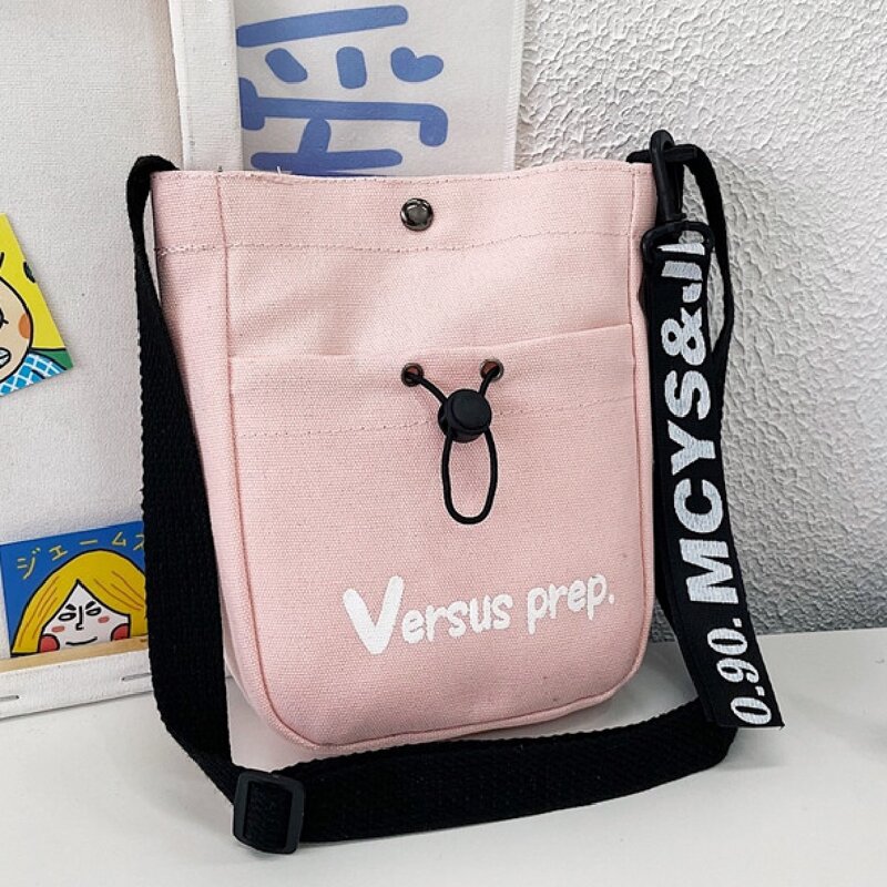 

Letter Graphic Pocket Front Crossbody Bag, Pink