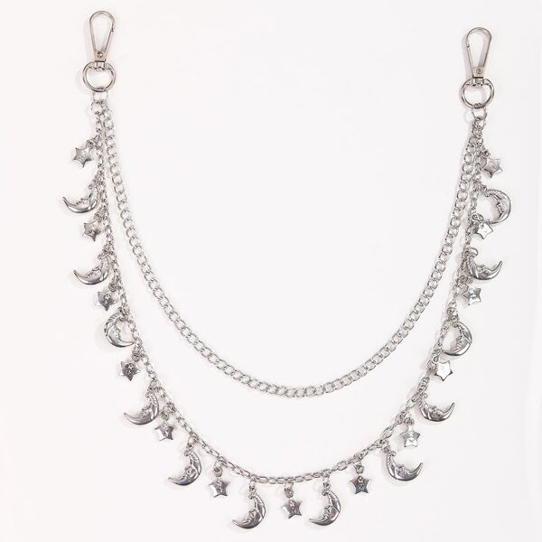 

Star Charm Pant Chain, Silver