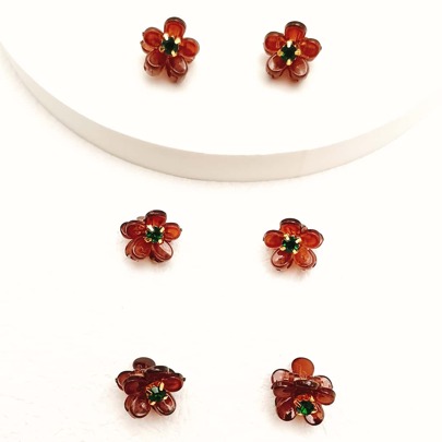 6pcs Flower Design Hair Claw