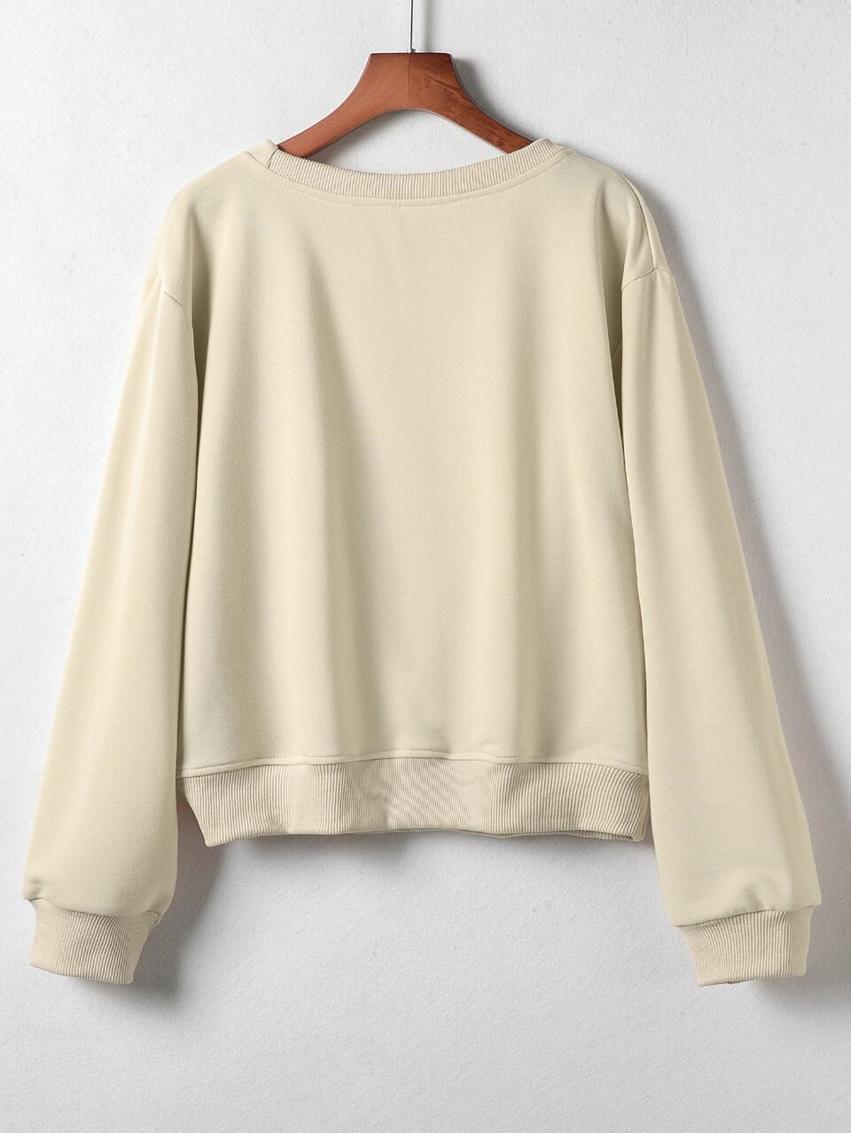 Solid Drop Shoulder Sweatshirt