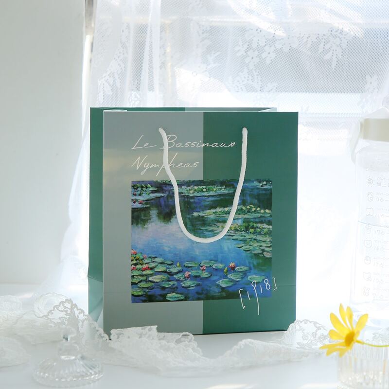 

1pc Oil Painting Pattern Gift Bag, Multicolor