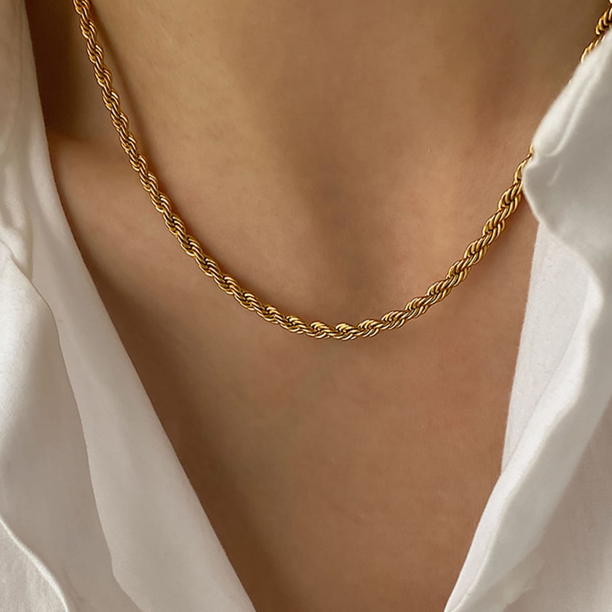 

Minimalist Chain Necklace, Gold