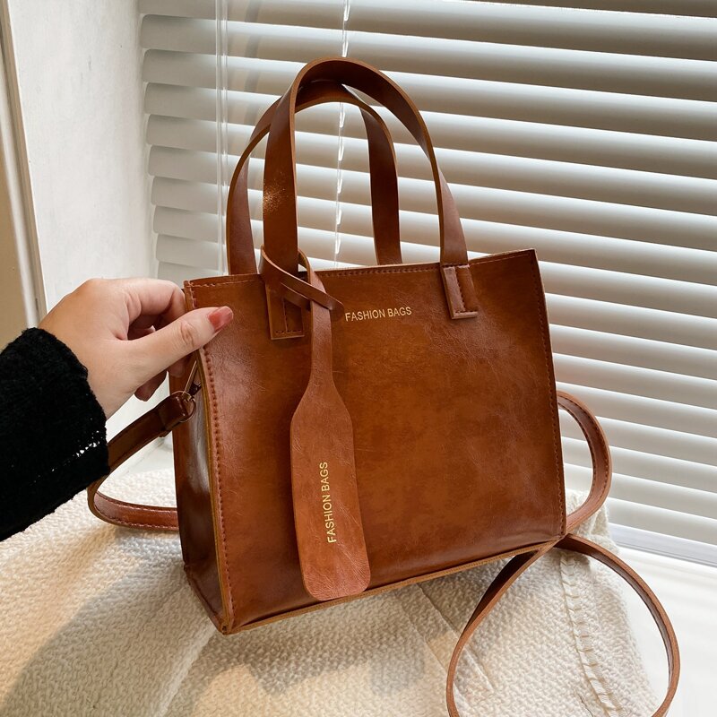 

Minimalist Satchel Bag, Brown