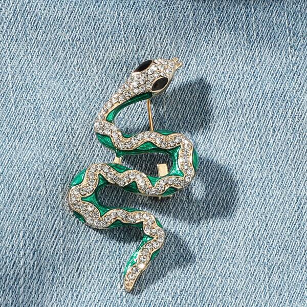 

Snake Design Brooch, Multicolor