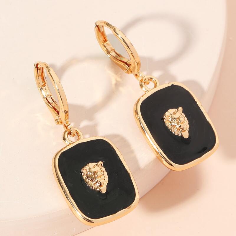 

Geo Drop Earrings, Multicolor