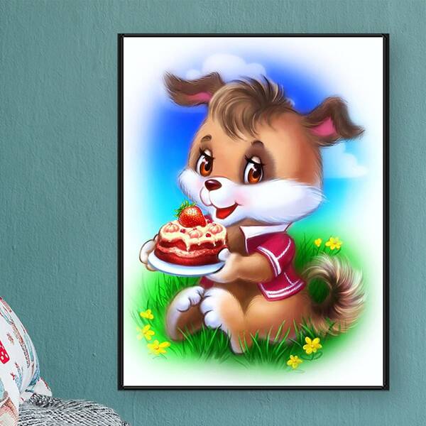 

Cartoon Graphic DIY Diamond Unframed Painting, Multicolor