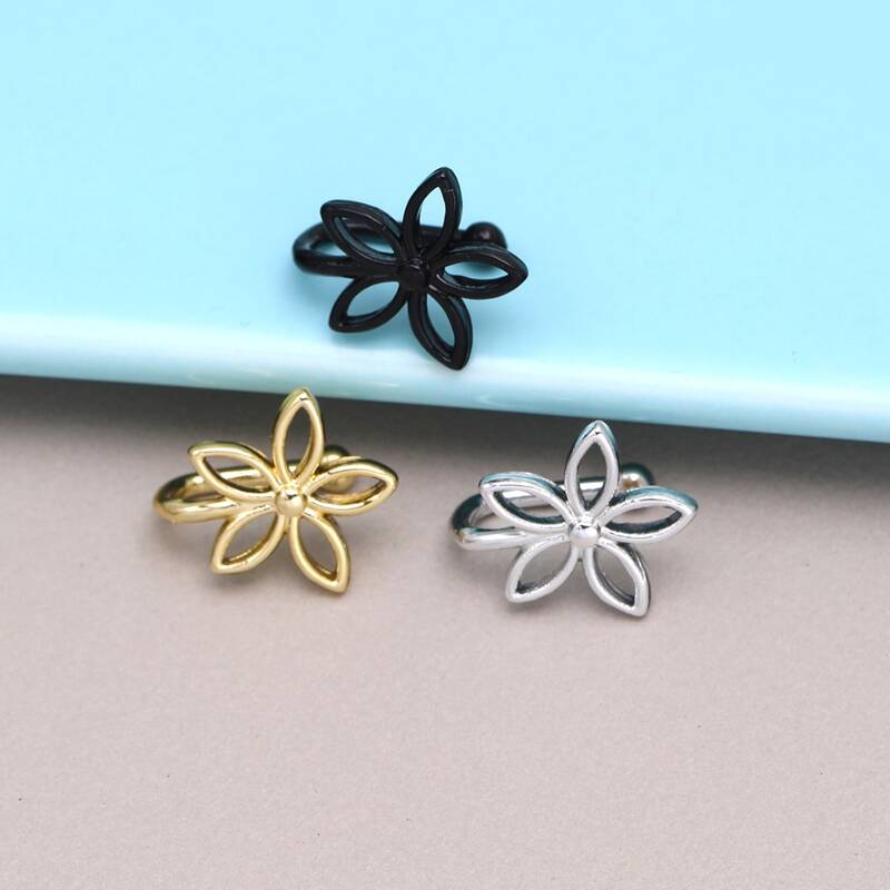 

3pcs Floral Decor Nose Ring, Multicolor