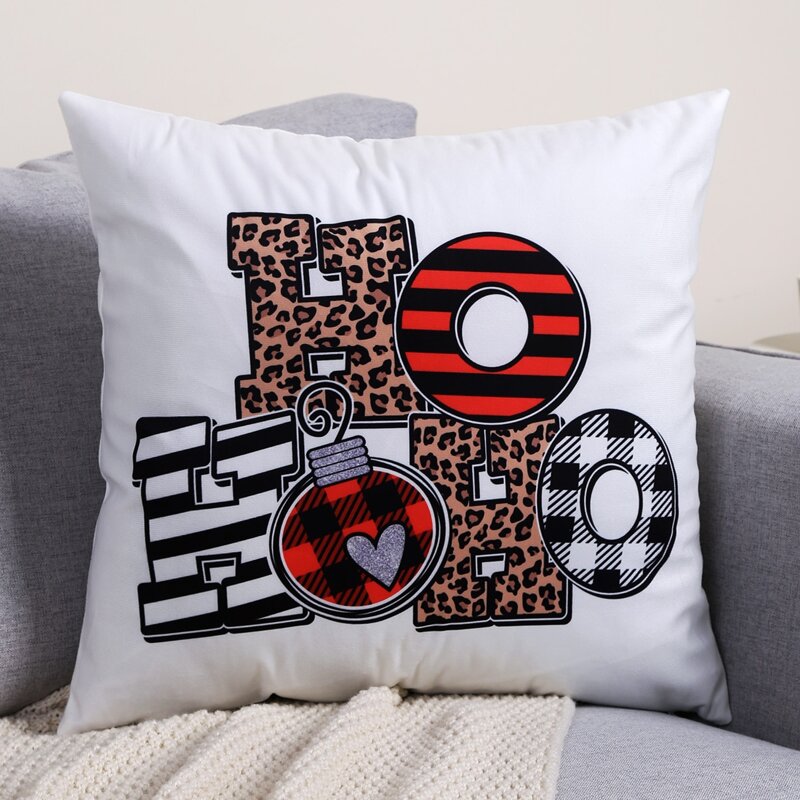 

Christmas Print Cushion Cover Without Filler, Multicolor