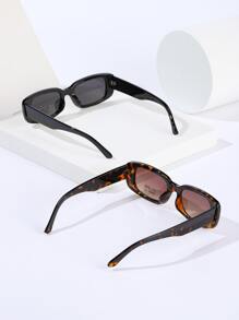 2pcs/Set Couple's Fashionable Sunglasses For Summer, Neon Sci-Fi Style, Non-Mainstream, Jelly Color, Ins Style, Y2k Style, Hip-Hop, Rock, Vintage, Small Square, Reinforced Metal Hinges Boho Sunglasses Sun Glasses Beach Accessories Sun Glasses Sunglasses Shades For Summer Beach Vacation,Outdoor,Travel