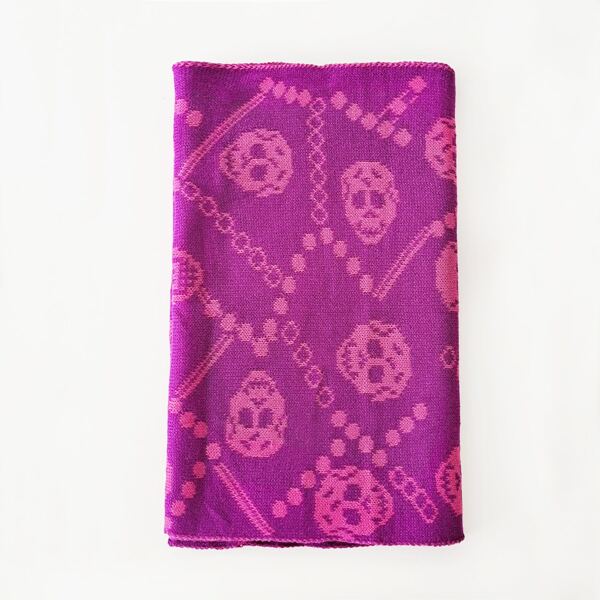 

Skull Print Scarf, Multicolor