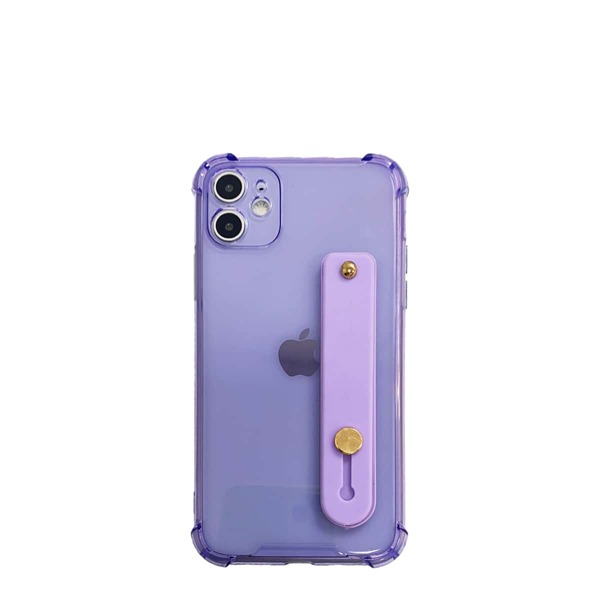 

Clear Phone Case With Wristband Holder, Purple