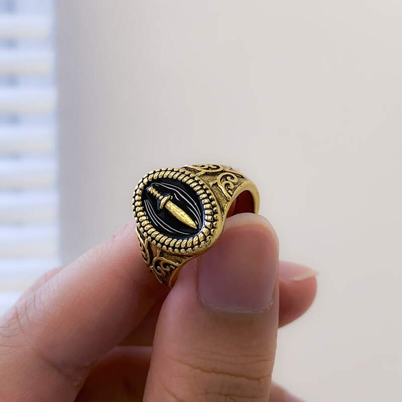 

Guys Sword Decor Ring, Gold
