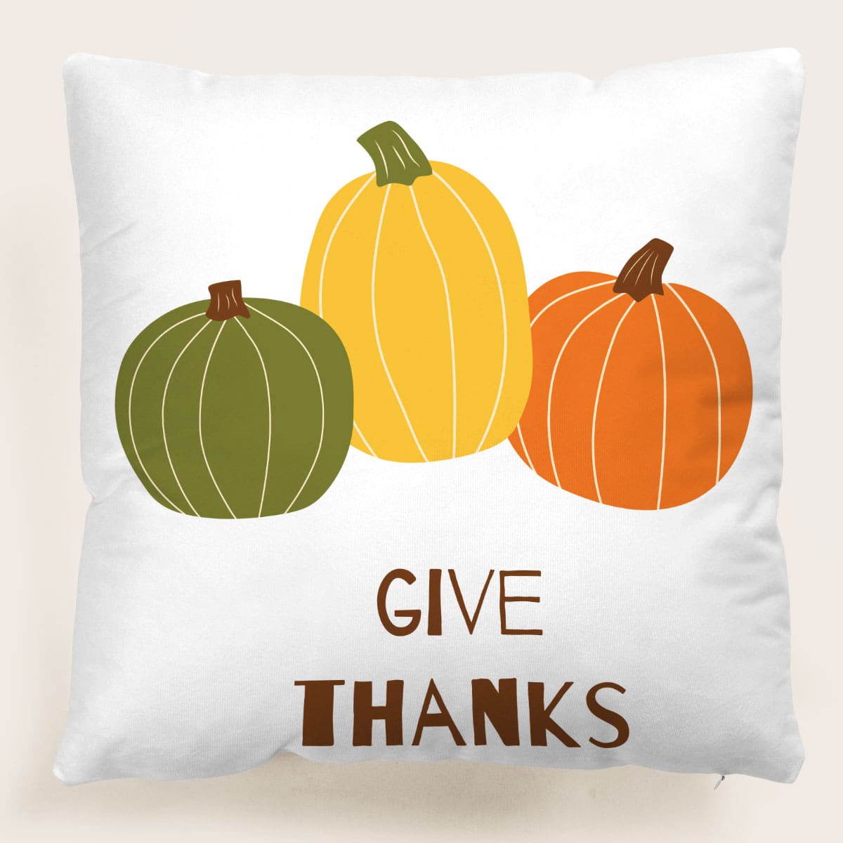 

Thanksgiving Pumpkin Cushion Cover Without Filler, Multicolor