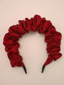 Băng đô Ruched Rộng - Màu Đỏ Sâu - Xem 1