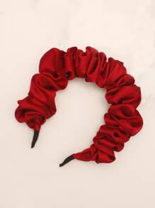 Băng đô Ruched Rộng - Màu Đỏ Sâu - Xem 2