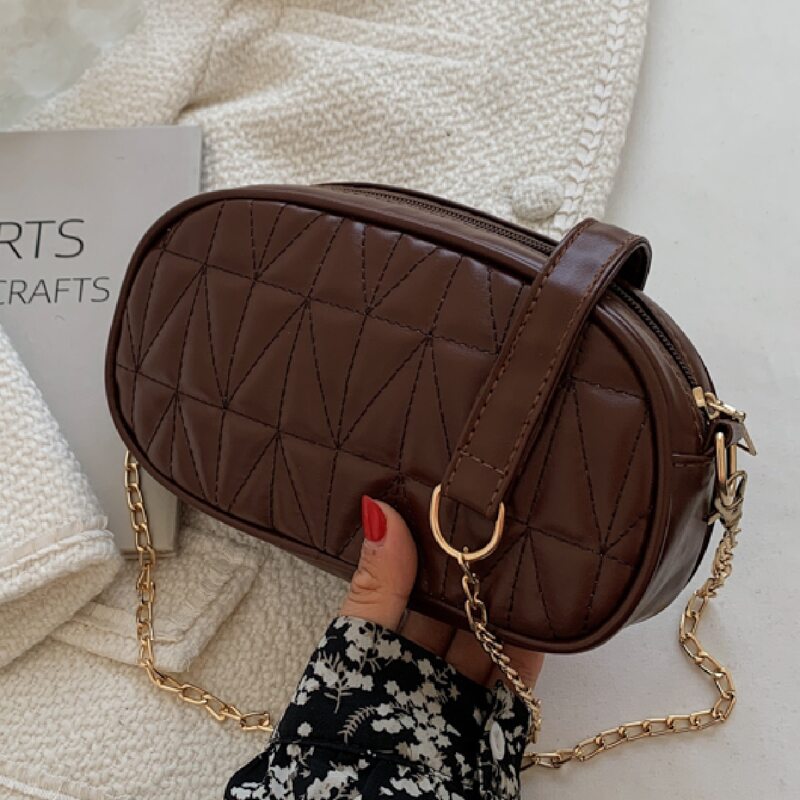 

Quilted Crossbody Bag, Brown