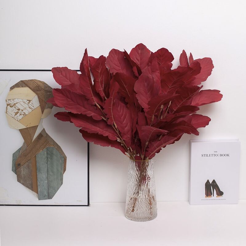 

1pc Artificial Leaf, Red