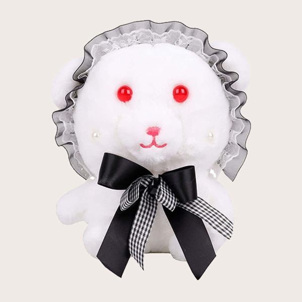 

Girls Cartoon Design Fluffy Novelty Bag, White